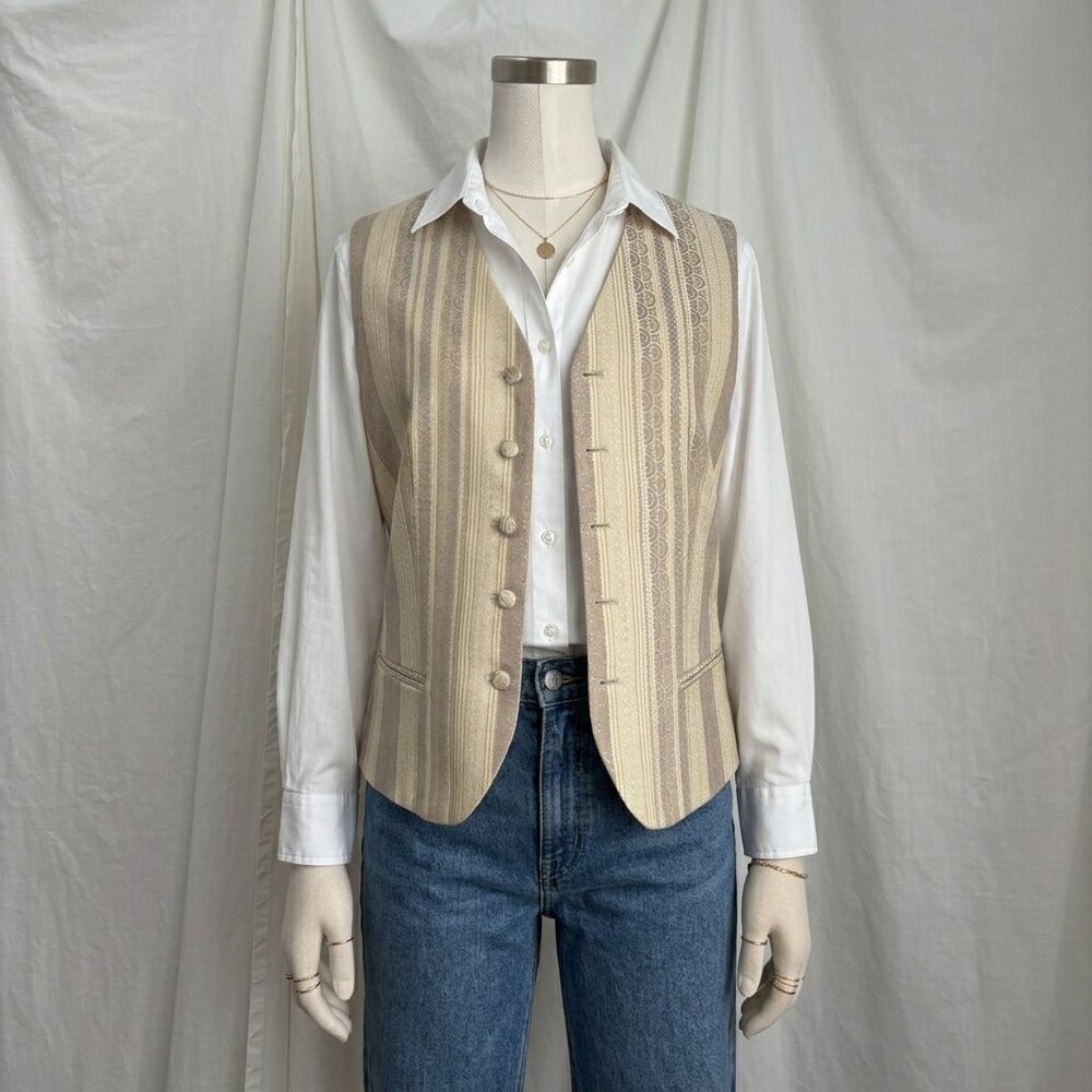 Vintage Jacquard Vest L